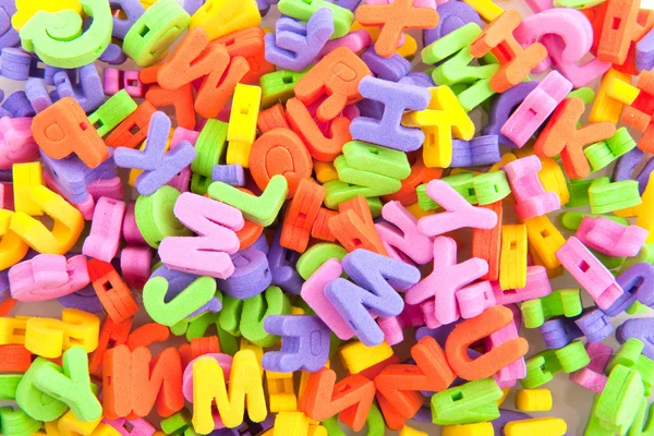 Kleurrijke schuim brieven — Stockfoto