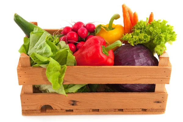 Krat groenten — Stockfoto