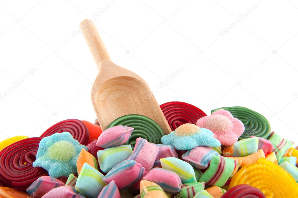 Colorful different candy