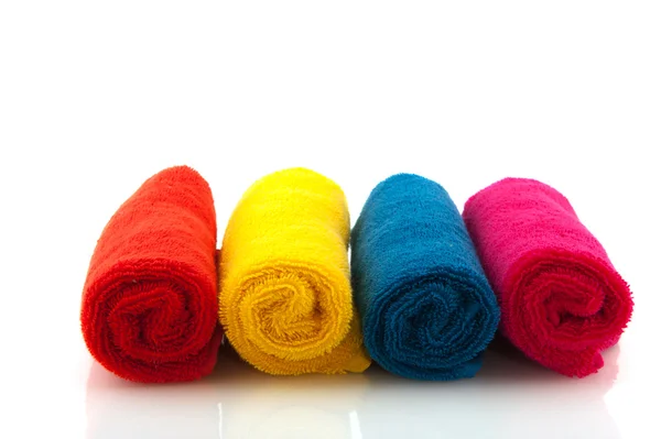 Colorful rolled towels — Stock Photo, Image