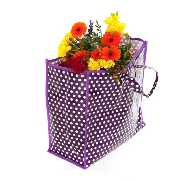 Zakupy kwiaty — Zdjęcie stockowe