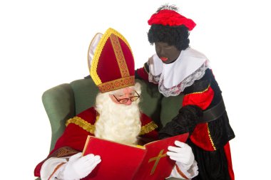 Sinterklaas and black Piet clipart