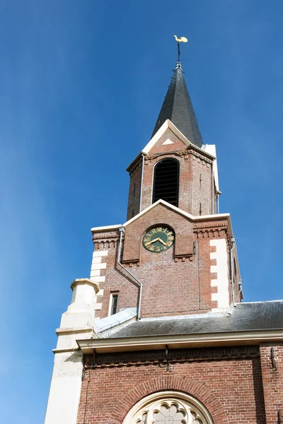 典型的荷兰教堂塔楼 — 图库照片