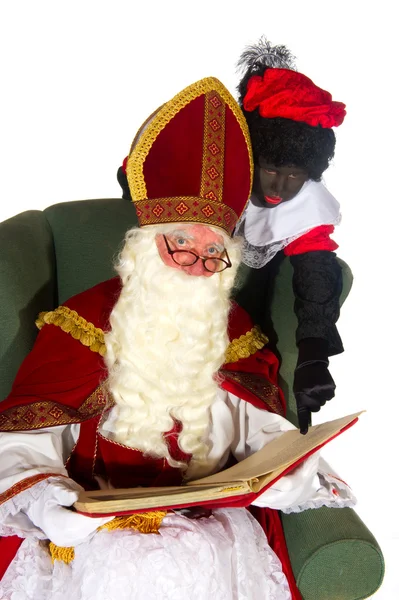 Sinterklaas ve siyah Pınar — Stok fotoğraf
