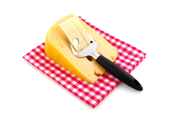 Cheese with Dutch slicer Stock Photo