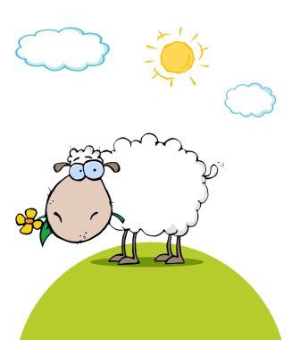 White Sheep clipart