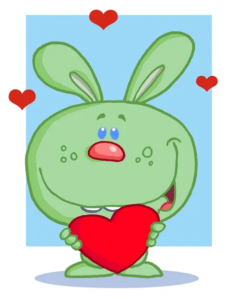 Sweet Green Bunny — Stock Photo, Image