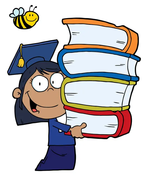 stock image Bee Over An African American Graduate