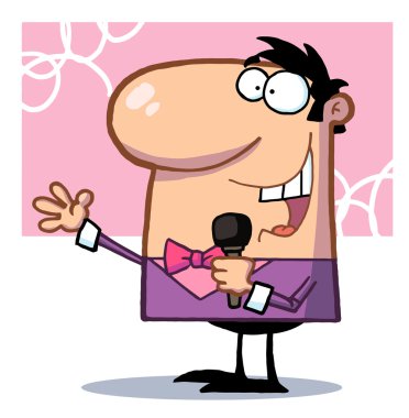 Man Hosting A Show clipart