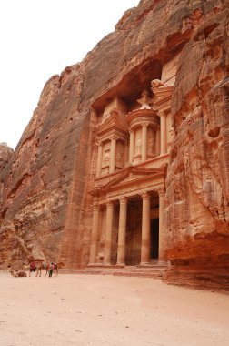 Temple in Petra clipart