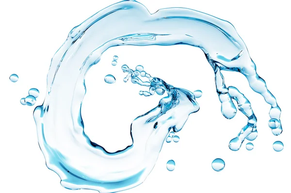 青い水のスプラッシュ — ストック写真