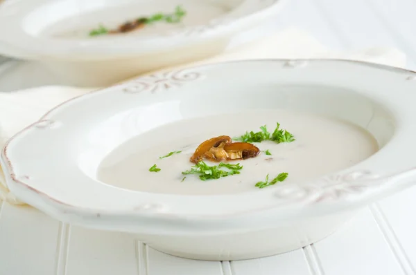 Crème de soupe aux champignons — Photo