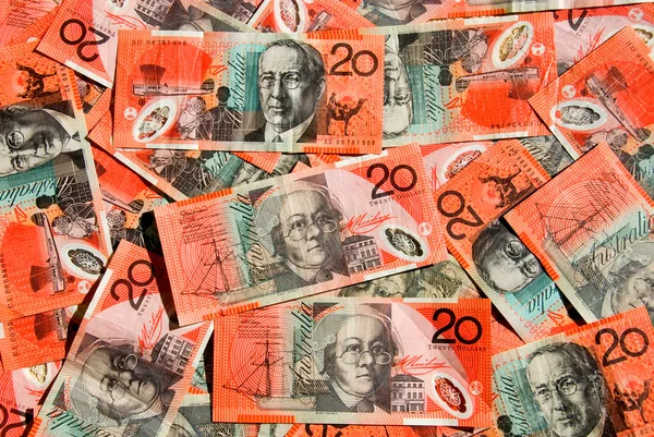 Australische twintig dollar notities — Stockfoto