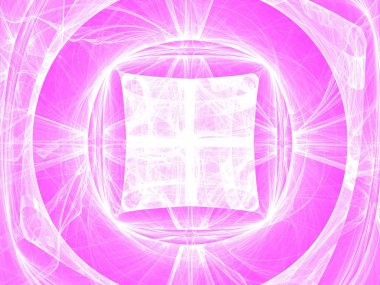 White on pink fractal clipart