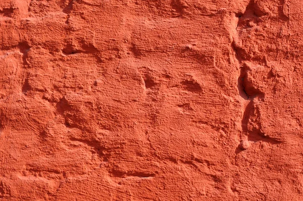 Muro di mattoni verniciato rosso — Foto Stock