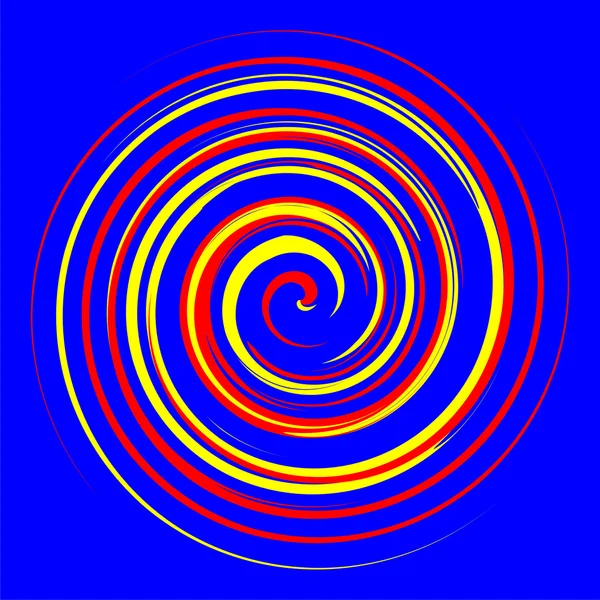 Hélice rouge et jaune sur bleu, vecteur — Image vectorielle