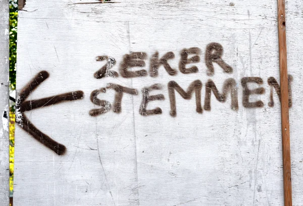 Zeker Stemmen, não te esqueças de votar. — Fotografia de Stock
