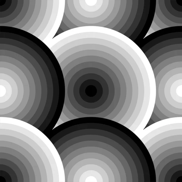 Zwart, grijs en wit cirkels, vector — Stockvector