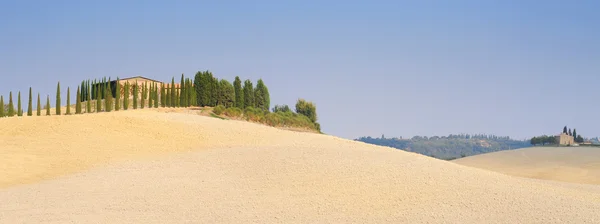 Toszkán dombok, Olaszország, — Stock Fotó