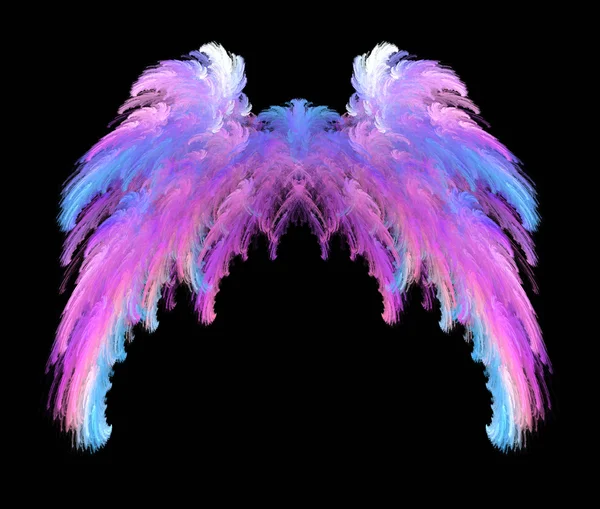 Roze blauwe en witte vleugels — Stockfoto