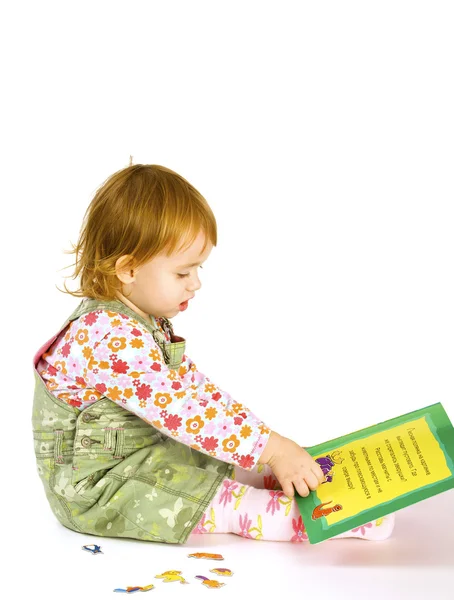 stock image Girl reads the book