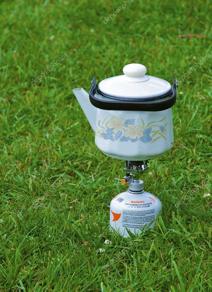 Camp kettle on gas Stock Photo by ©Postnikov 2835801