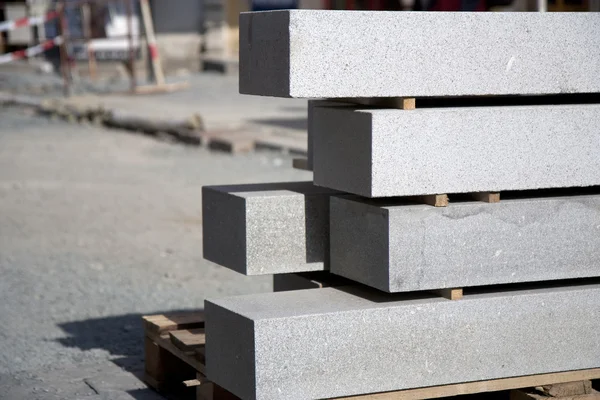 Byggarbetsplats - granitblock — Stockfoto