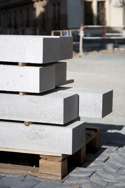 Lugar de construcción - bloques de granito —  Fotos de Stock