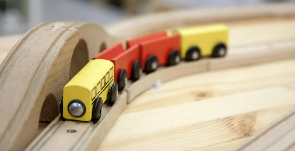 stock image Wooden train toy