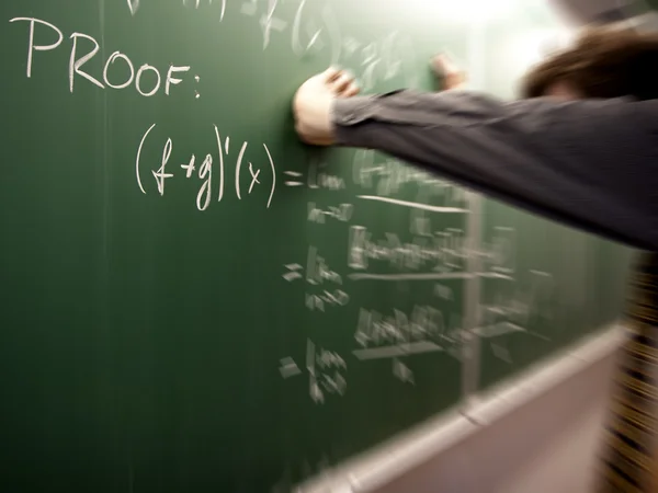 Gefrustreerd student een probleem op te lossen — Stockfoto