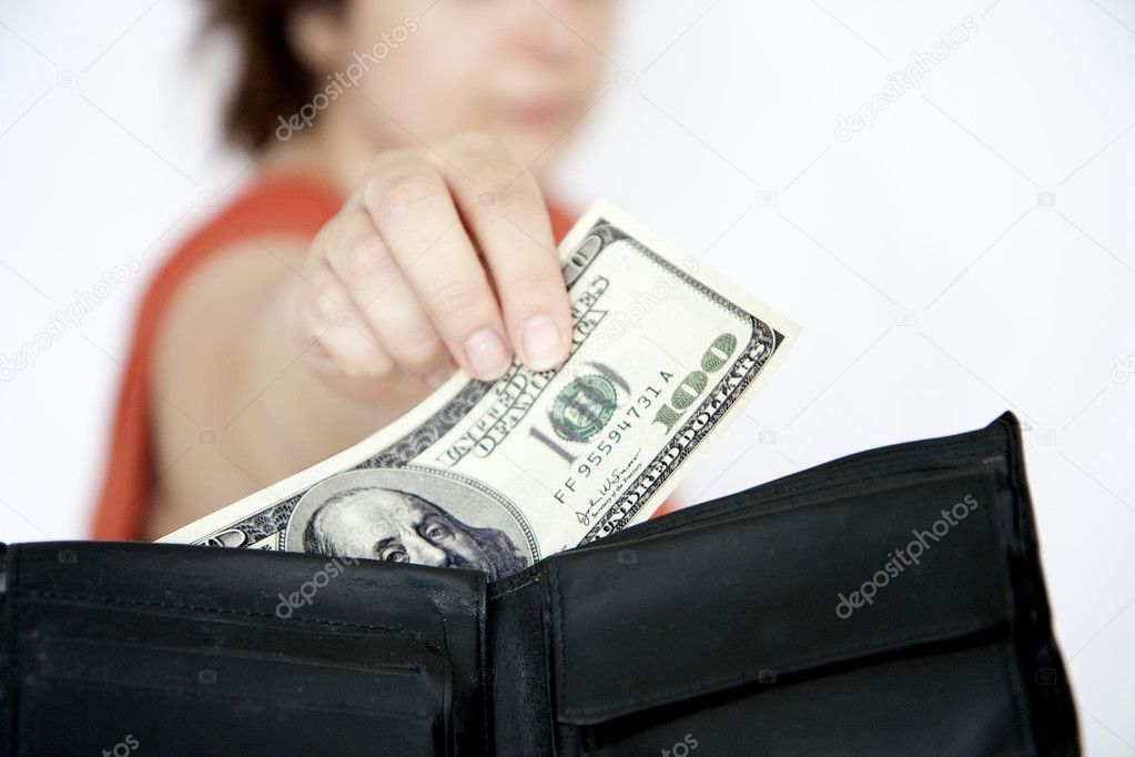 Wife taking money from purse пїЅ Stock Photo пїЅ skopal #3076473