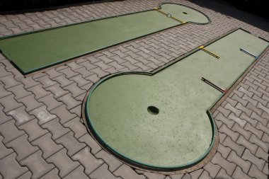 Minigolf tracks clipart