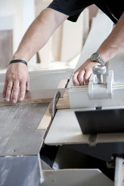 Using machines in joinery — Stock Photo, Image