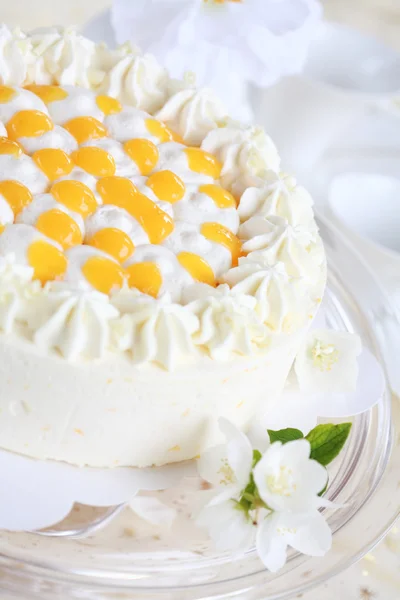 Tort jogurt z pomarańczy — Zdjęcie stockowe