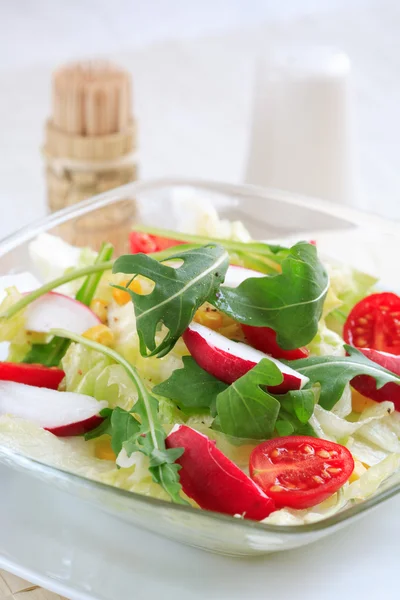 Alacsony kalóriatartalmú, egészséges növényi saláta — Stock Fotó