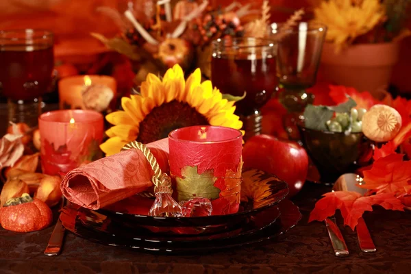 Place setting for Thanksgiving Royalty Free Stock Photos