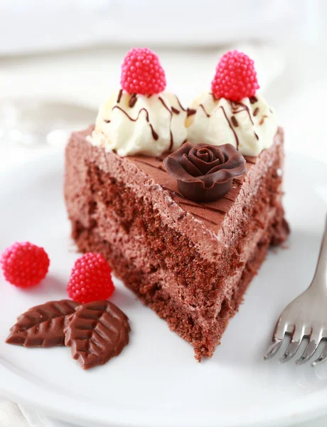 Delicioso pastel de chocolate —  Fotos de Stock