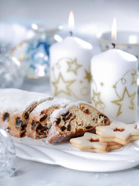 Gâteau de Noël et biscuits — Photo