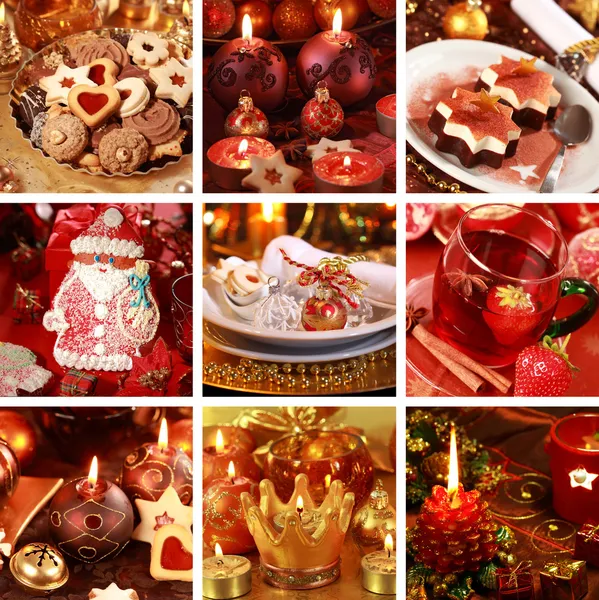 Feliz collage de Navidad — Foto de Stock