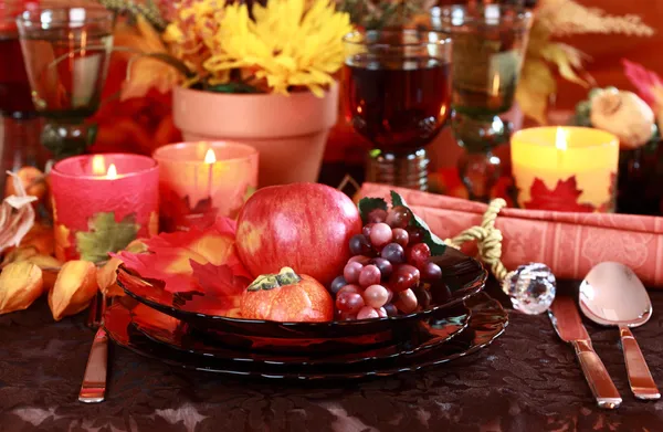 Place setting for Thanksgiving — Stock Photo, Image