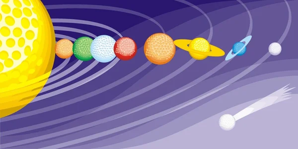 Space-golf — Stock Vector