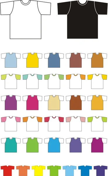 Multi gekleurde t-shirts Rechtenvrije Stockillustraties