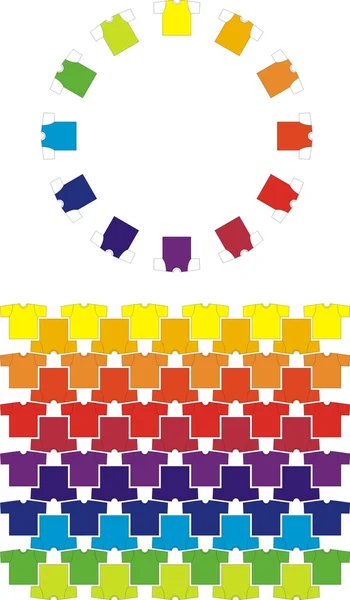 Camisetas multicolores-2 Ilustración De Stock