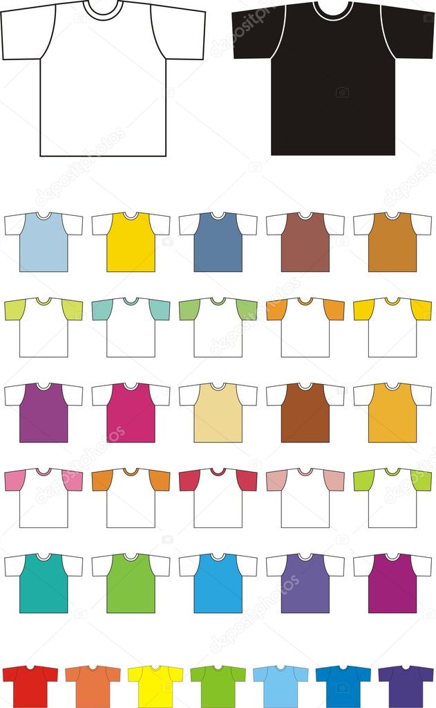 Multi-coloured T-shirts