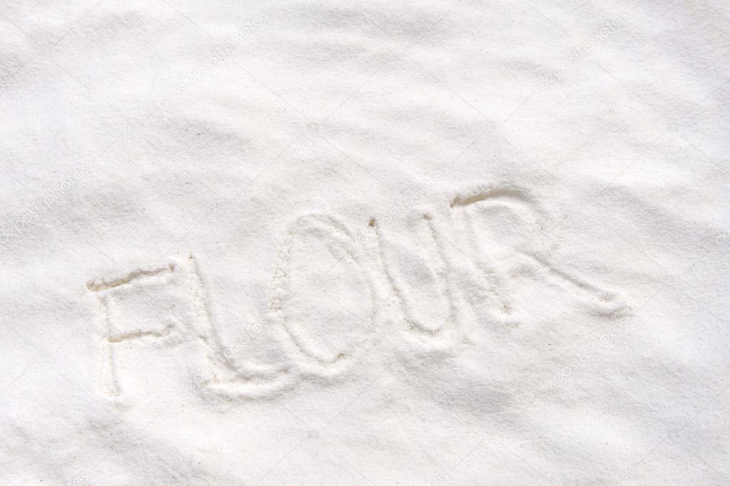 Word flour - handwritten