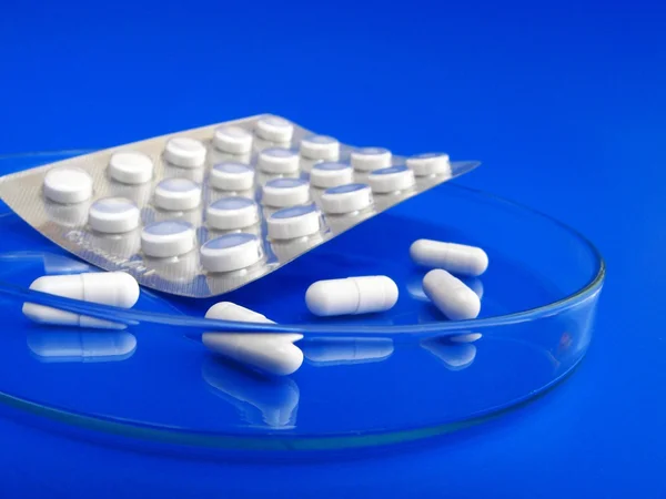 Macro of medical pills — Stock Photo, Image