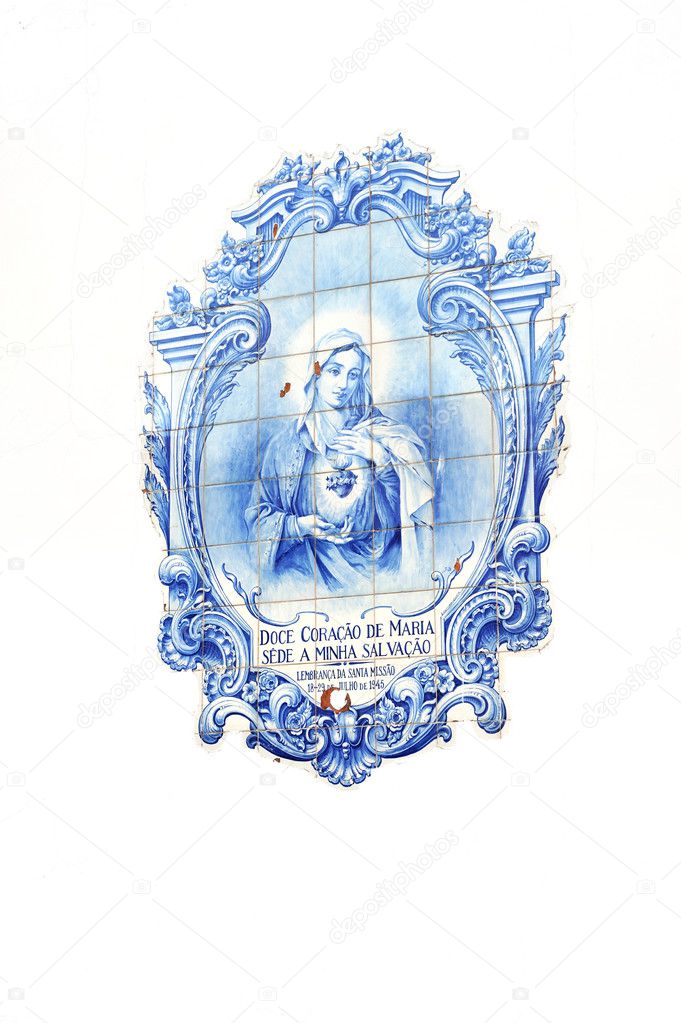 Azulejos - Portuguese glazed tiles, Parish church, Canico, Madeira, Portuga