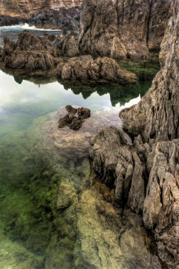 Porto moniz doğal havuzlar, madeira Adası, Portekiz