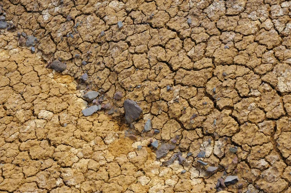 Тріщина сухого ґрунту текстури фону — стокове фото