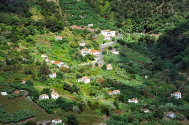 Village on the north coast of Madeira island clipart